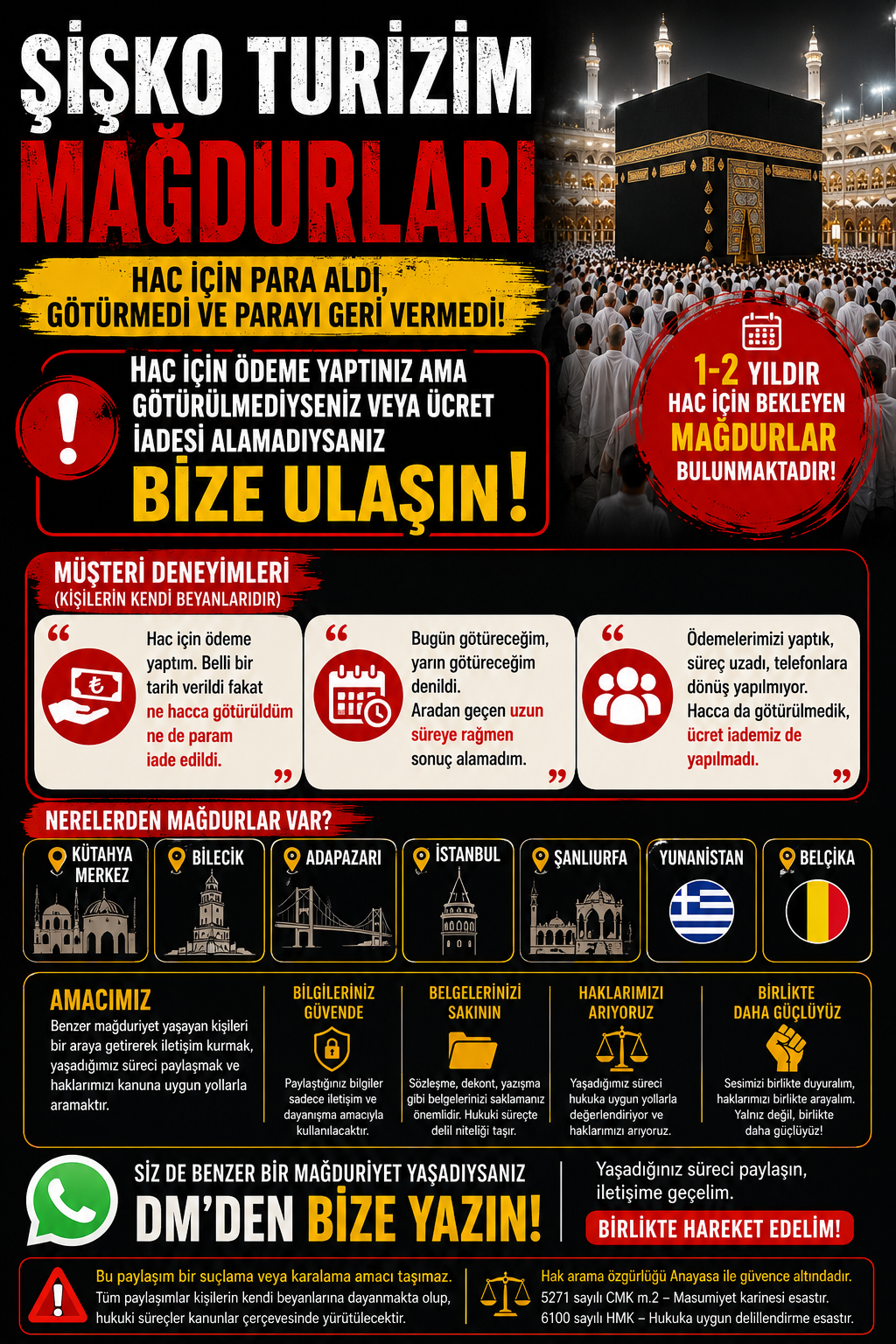 Hac mağduriyeti bilgilendirme görseli