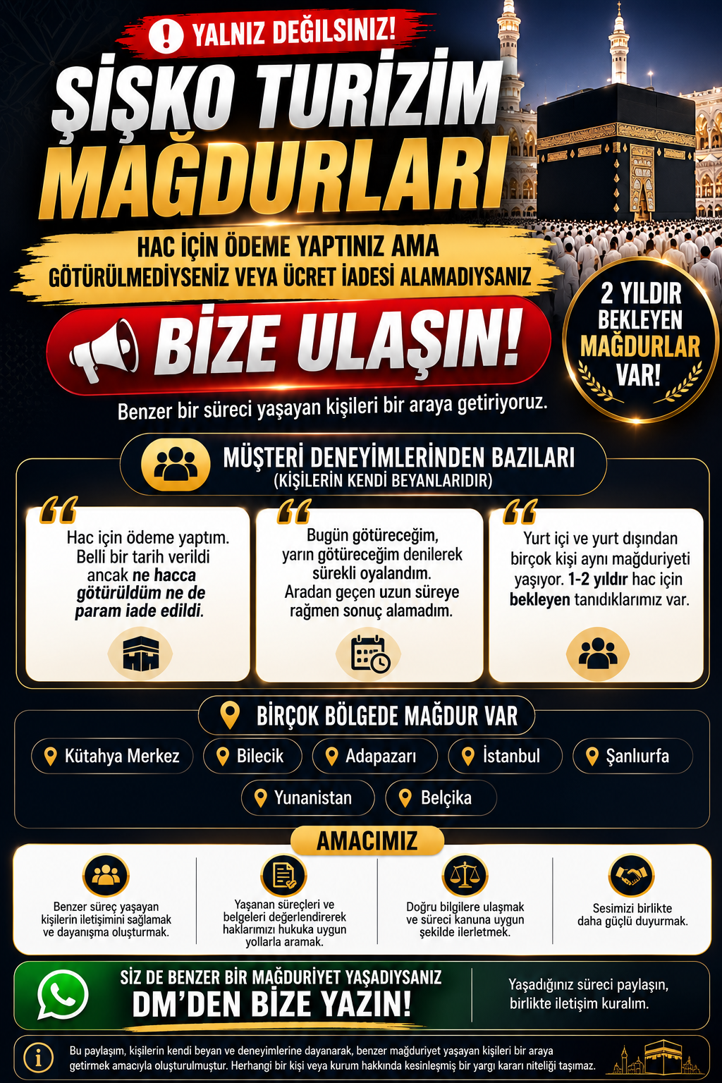 Umre mağduriyeti bilgilendirme görseli